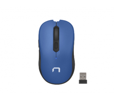 RATON NATEC TOUCAN WIRELESS 1600 DPI OPTICO AZUL BLANCO