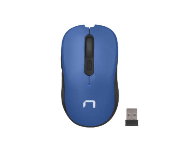 RATON NATEC TOUCAN WIRELESS 1600 DPI OPTICO AZUL BLANCO