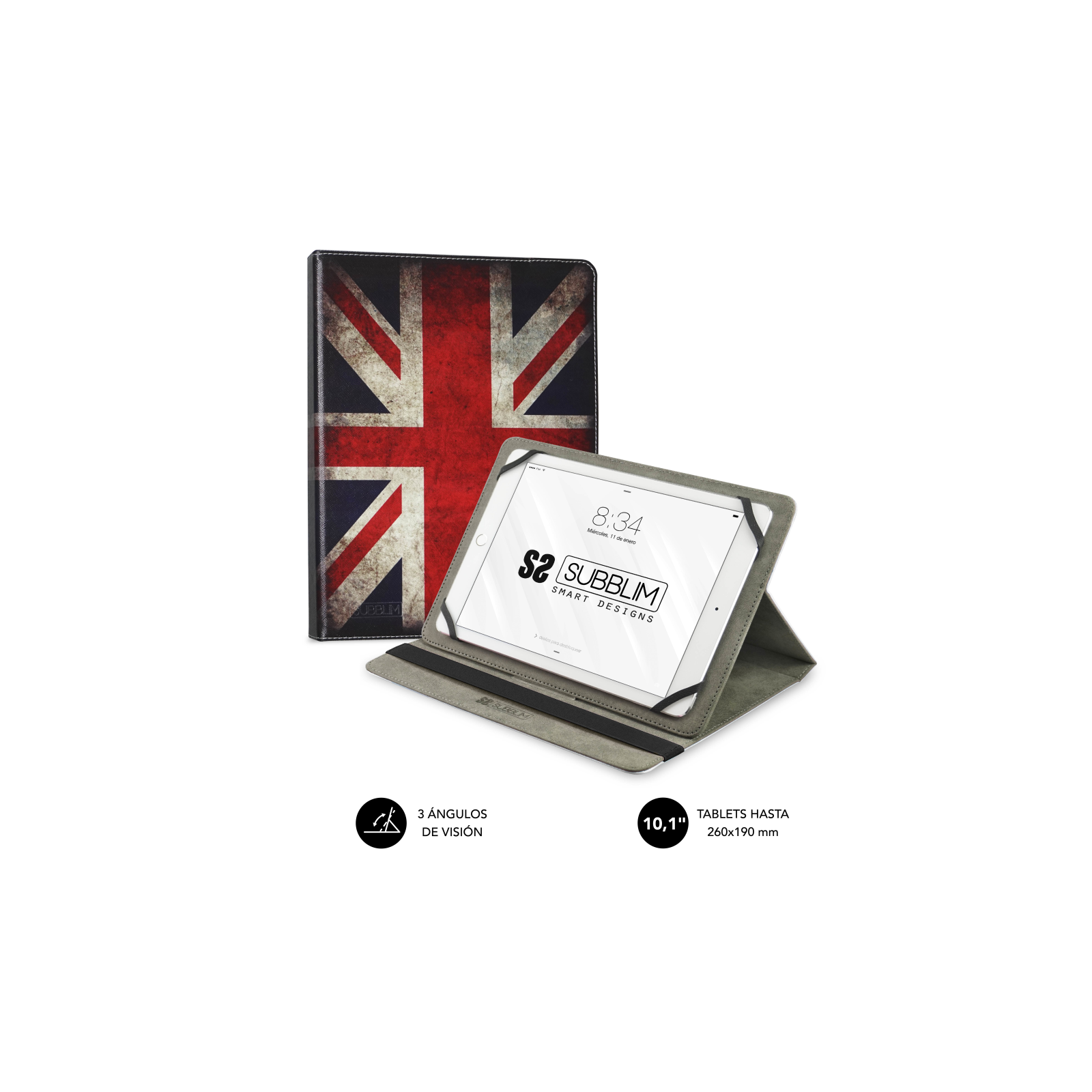 FUNDA TABLET SUBBLIM TRENDY CASE ENGLAND 101