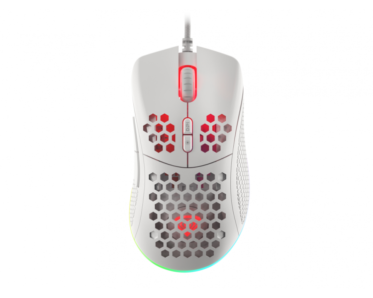 RATON GAMING GENESIS KRYPTON 555 RGB SENSOR PMW3333 8000 DPI BLANCO