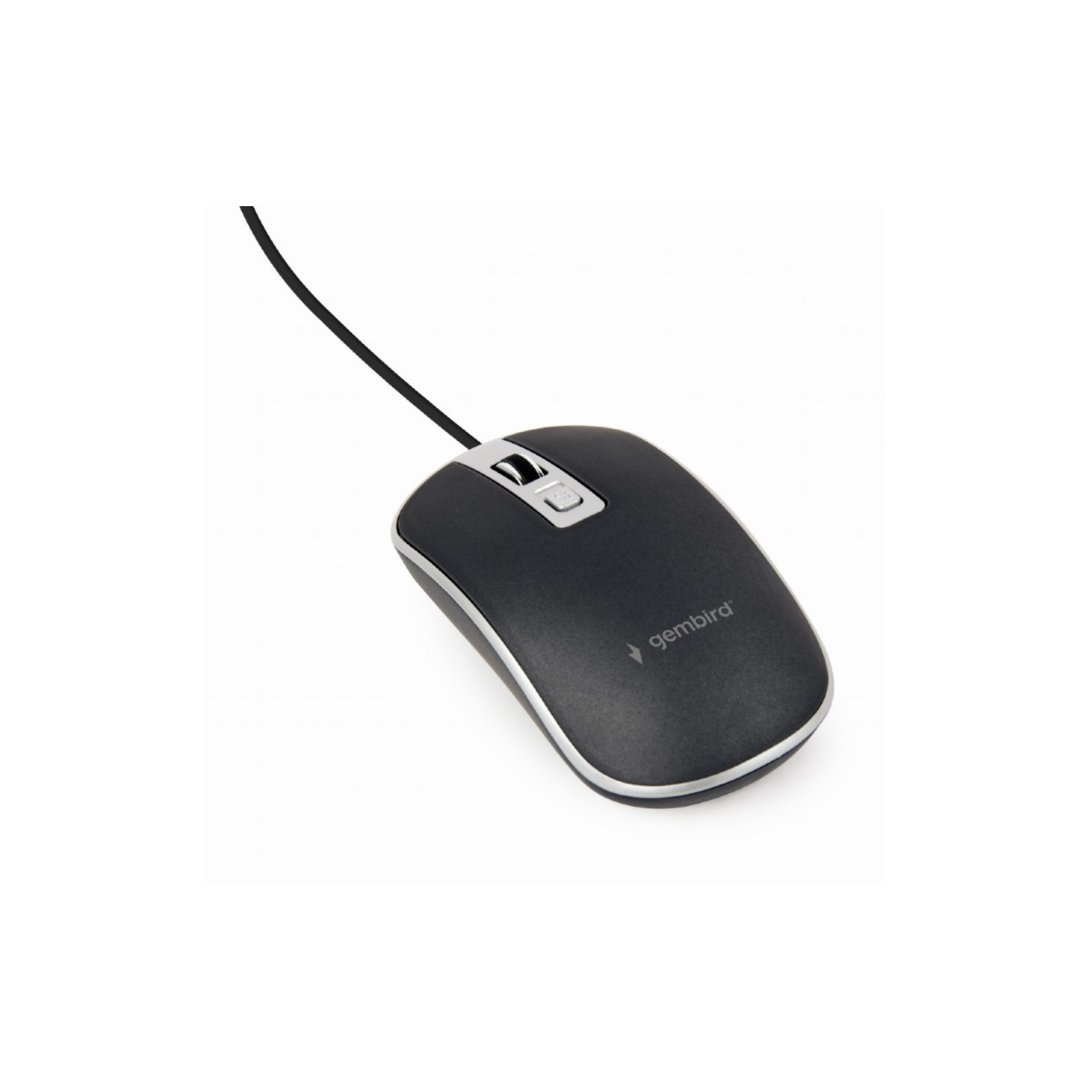 RATON GEMBIRD WIRED OPTICAL MOUSE USB BLACK SILVER