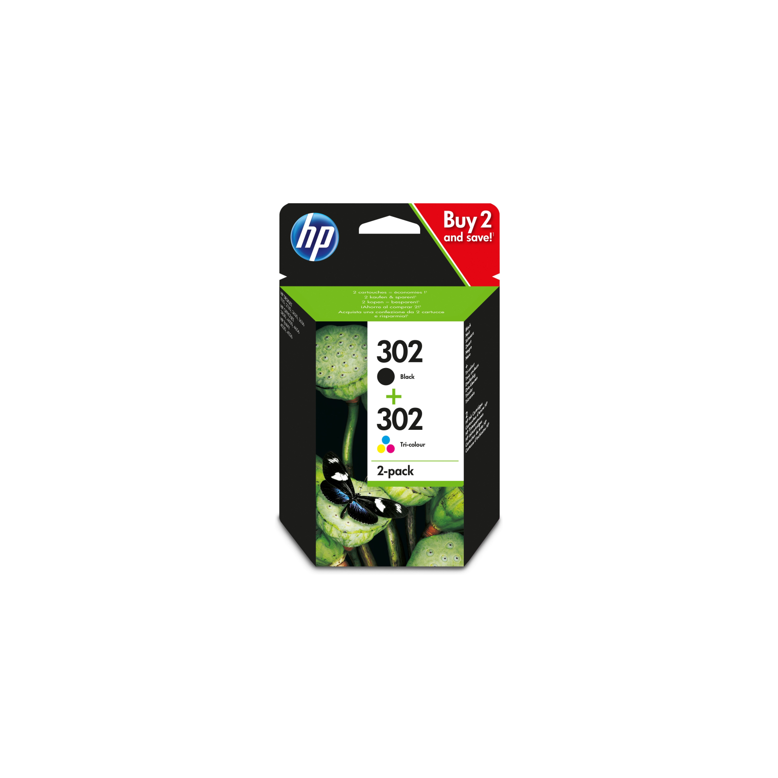 TINTA HP 302 PACK AHORRO NEGROTRI COLOR X 2