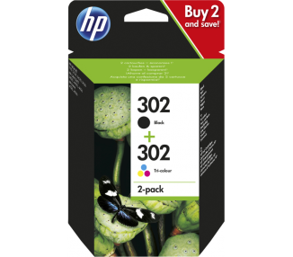 TINTA HP 302 PACK AHORRO NEGROTRI COLOR X 2