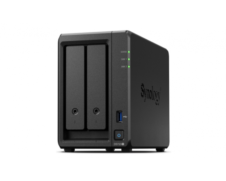 NAS SYNOLOGY DS723 2BAHiAS AMD RYZEN R1600 2 NuCLEOS 231GHZ 2GB DDR4 ECC 32 GB