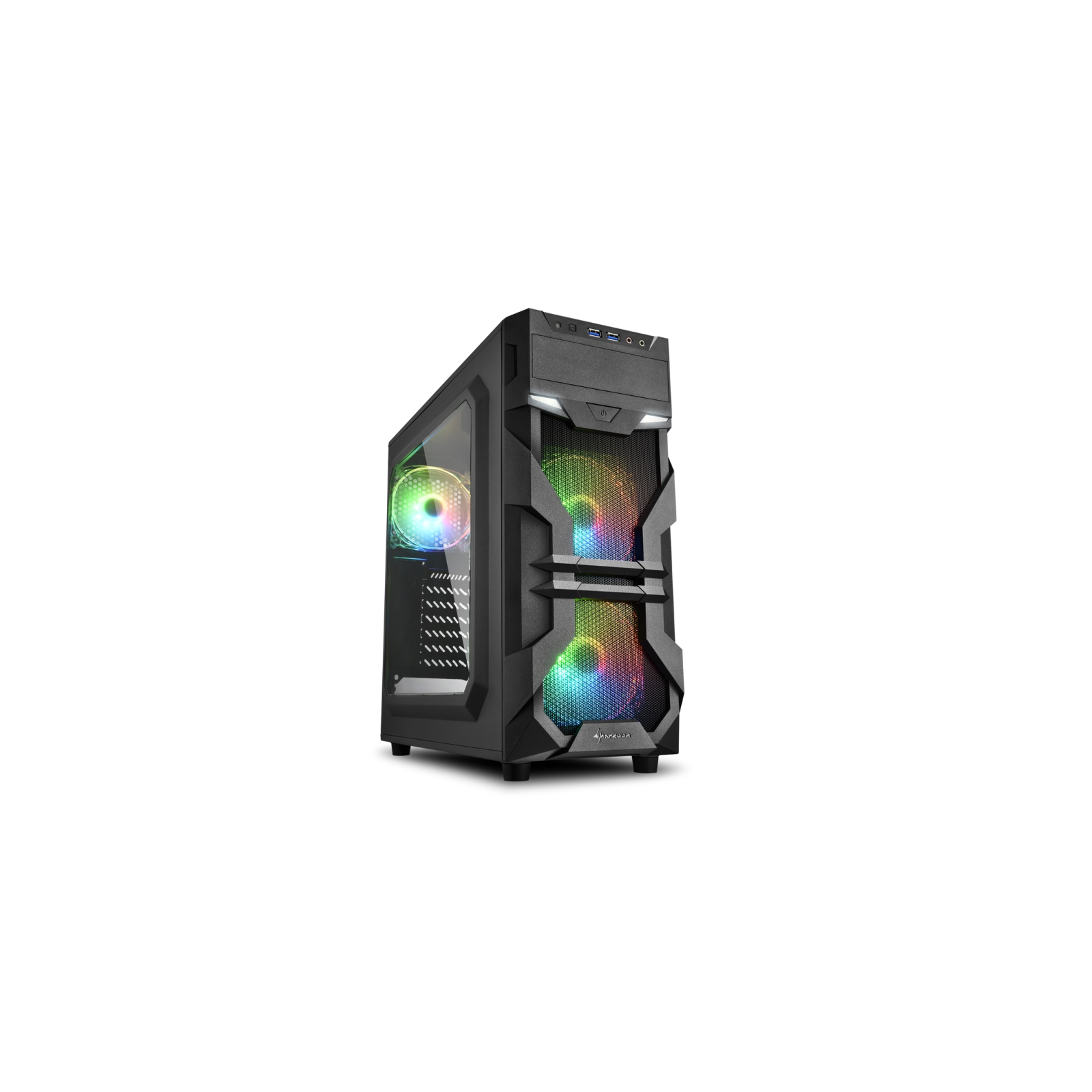 CAJA SHARKOON VG7 W ATX 2XUSB30 2XUSB20 SIN FUENTE RGB