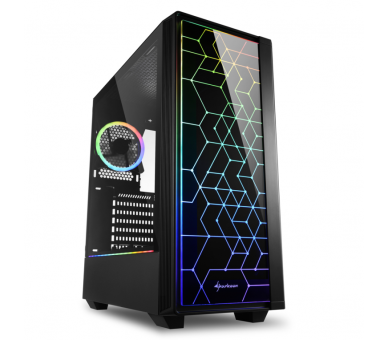 CAJA SHARKOON LIT 100 ATX 2XUSB30 RGB SIN FUENTE NEGRO