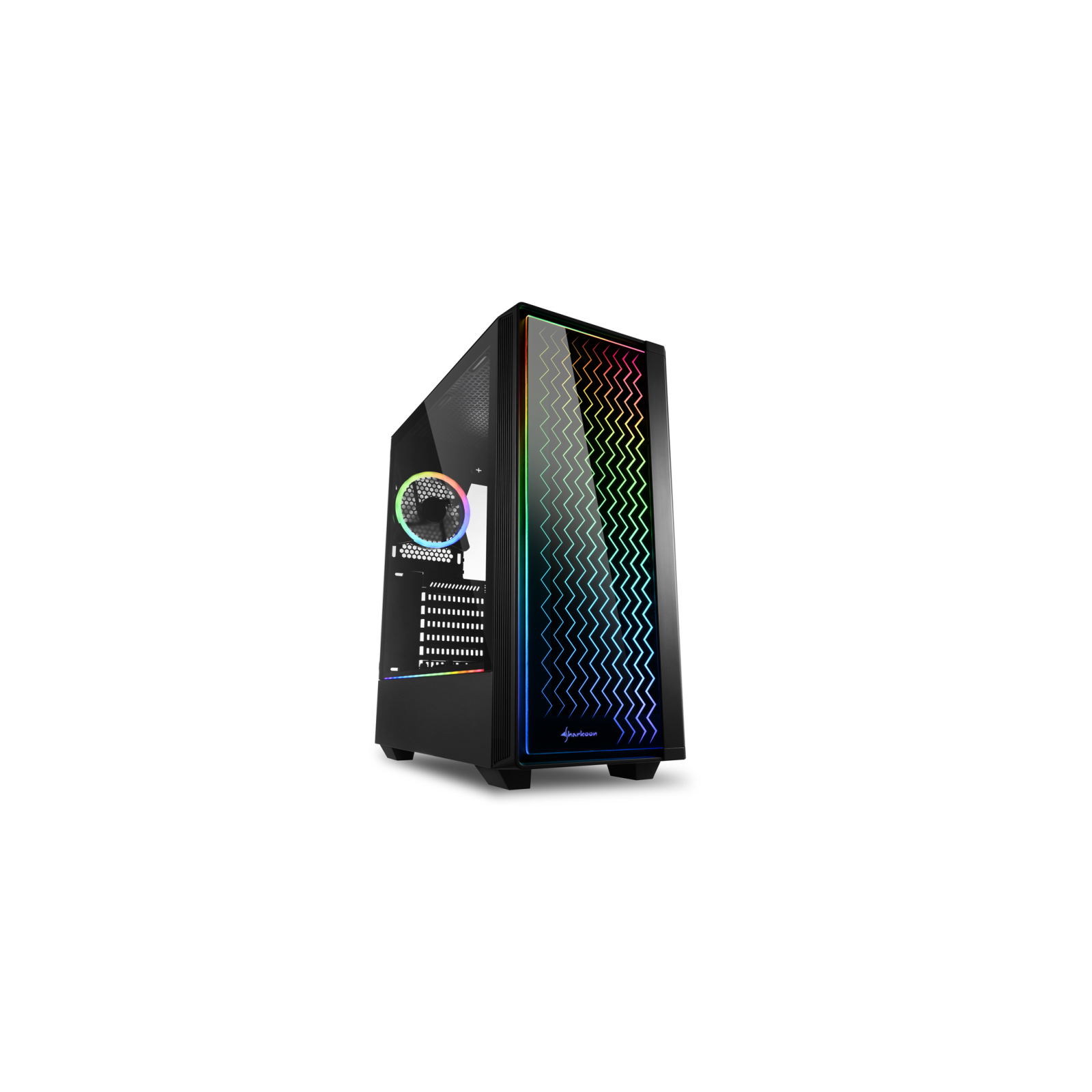 CAJA SHARKOON LIT 200 ATX 2XUSB30 RGB SIN FUENTE NEGRO