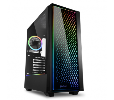 CAJA SHARKOON LIT 200 ATX 2XUSB30 RGB SIN FUENTE NEGRO