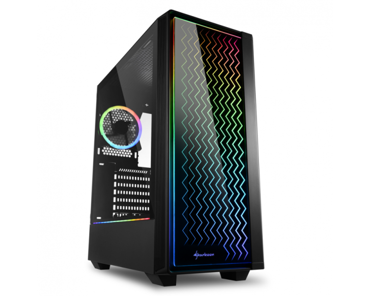 CAJA SHARKOON LIT 200 ATX 2XUSB30 RGB SIN FUENTE NEGRO