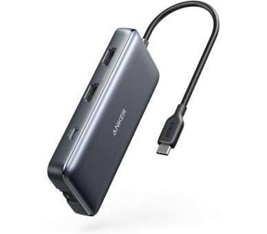 HUB USB ANKER TIPO C A 2xUSB 30 2xHDMI 1xSDmicroSD 1xETHERNET 1xTIPO C NEGRO