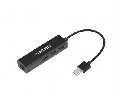 ADAPTADOR NATEC DRAGONFLY USB 20 A RJ45 GIGABIT CON 3XUSB 20