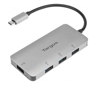 ADAPTADOR TARGUS USB C A 4xUSB 30 PLATA