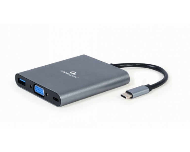 HUB GEMBIRD 6 EN 1 USB C GRIS