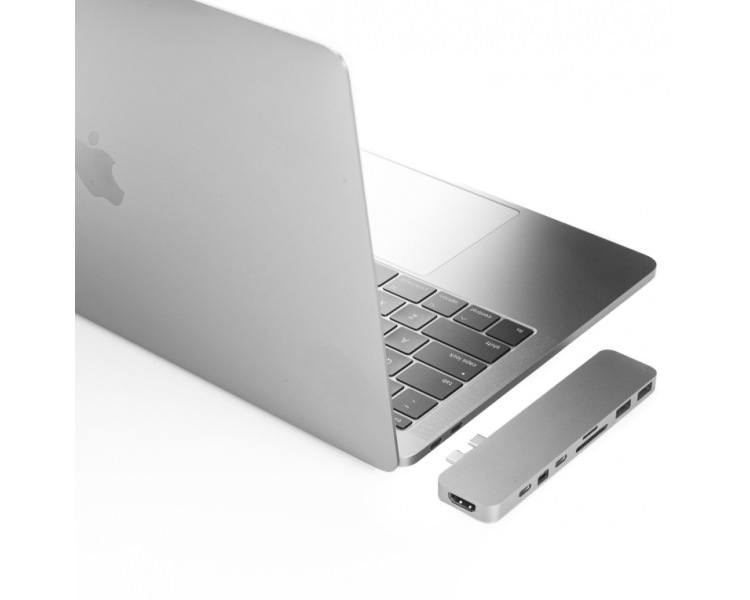 HUB HYPERDRIVE PRO 8 EN 2 USB C MACBOOK PRO PLATA