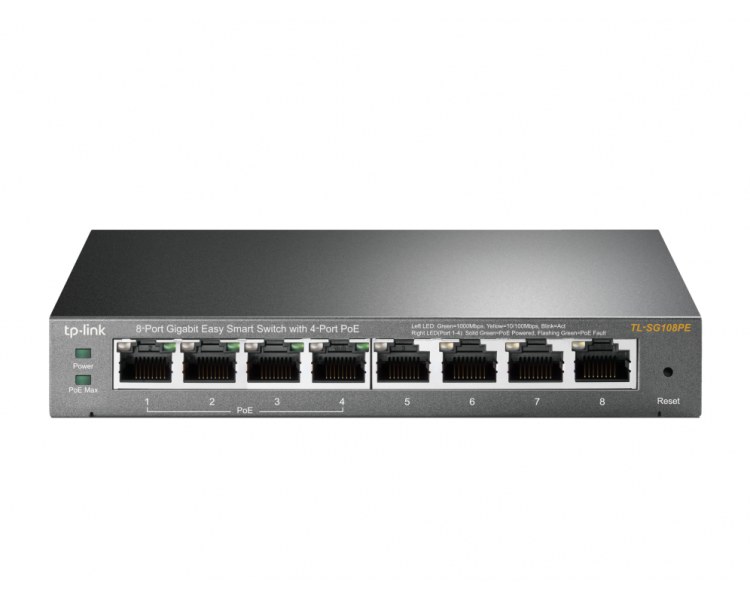 SWITCH TP LINK 8 PORT GIGA 4 PORT POE EASY SMART