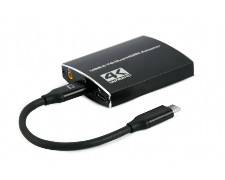 ADAPTADOR USB C A DOBLE HDMI 4K 60HZ NEGRO