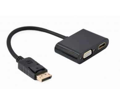 DISPLAY GEMBIRD PORT MACHO A HDMI HEMBRA CABLE ADAPTADOR VGA HEMBRA NEGRO