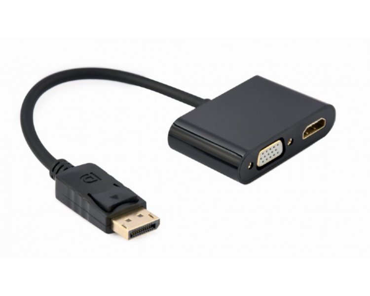 DISPLAY GEMBIRD PORT MACHO A HDMI HEMBRA CABLE ADAPTADOR VGA HEMBRA NEGRO