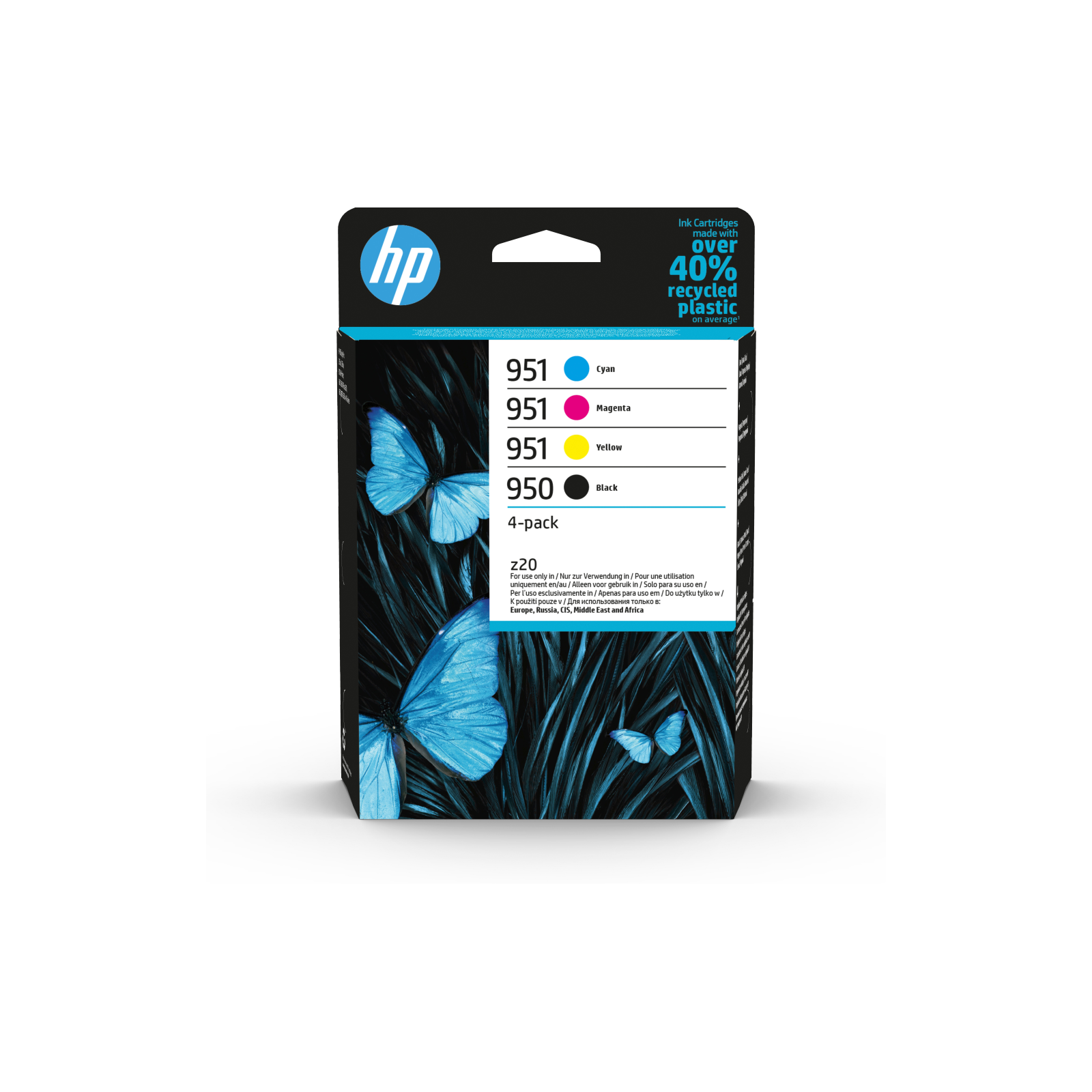 TINTA HP PACK 950 NEGRO Y 951 CIAN MAGENTA AMARILLO