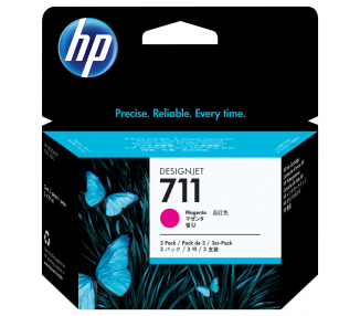 TINTA HP 711 MAGENTA PACK 3