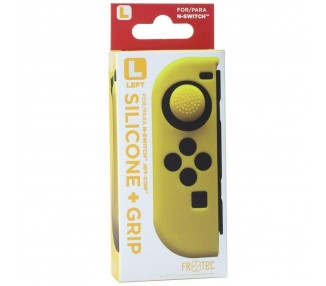 Silicone + Grips Joy Con Izquierdo Amarillo Freatec