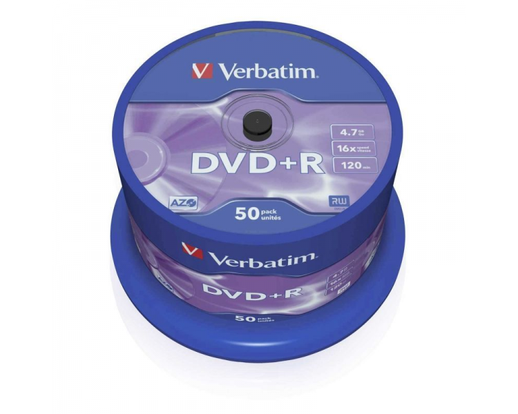 VERBATIM DVD+R 4.7GB 16x TARRINA 50 43550 (4)