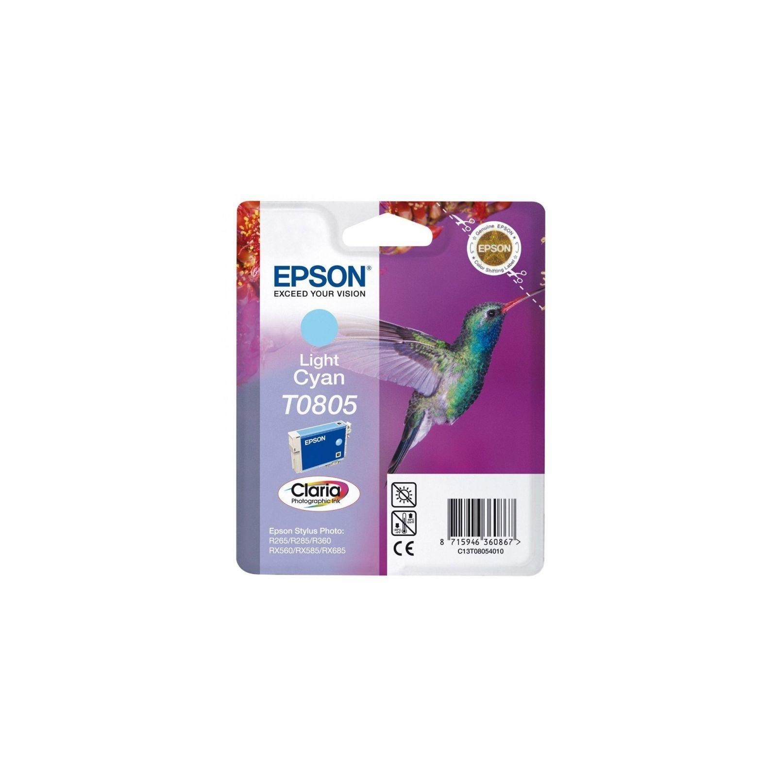 Tinta Original Epson T0805 Cyan Claro Stylus Pho