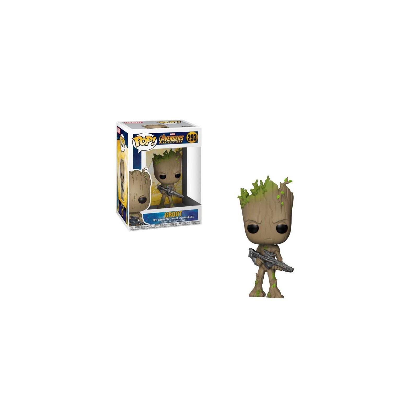 Figura Pop Marvel Avengers Infinity War Teen Groot With Gun