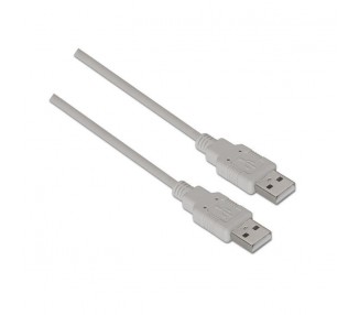 Cable Usb(A)M 2.0 A Usb(A)M 2.0 Aisens 2M Gris