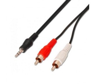 Cable Audio 1Xjack 3.5M A 2Xrca M Aisens Negro