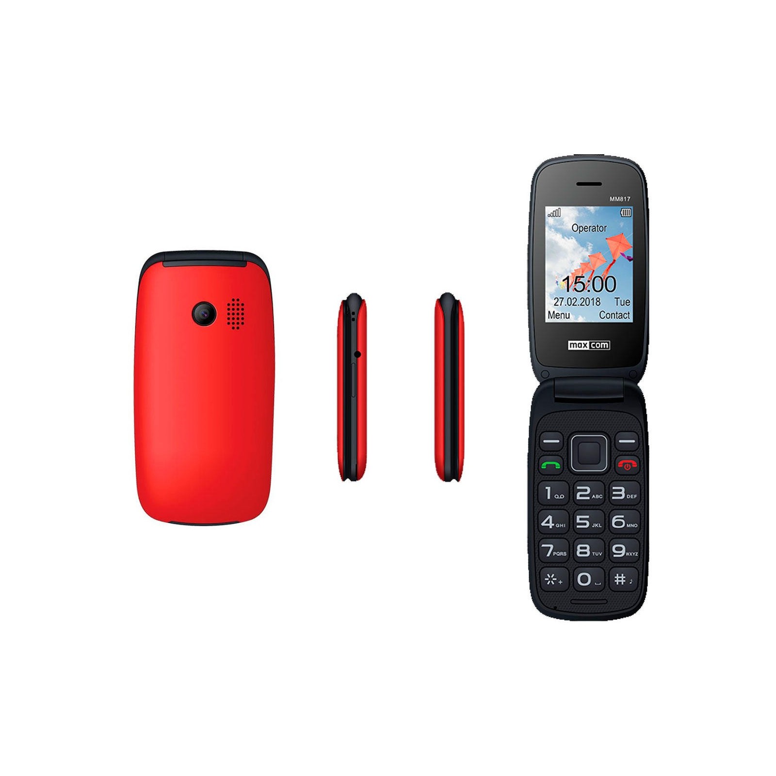 Teléfono Móvil Maxcom Comfort Mm817 Rojo Base De Carga