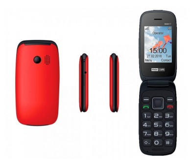 Teléfono Móvil Maxcom Comfort Mm817 Rojo Base De Carga