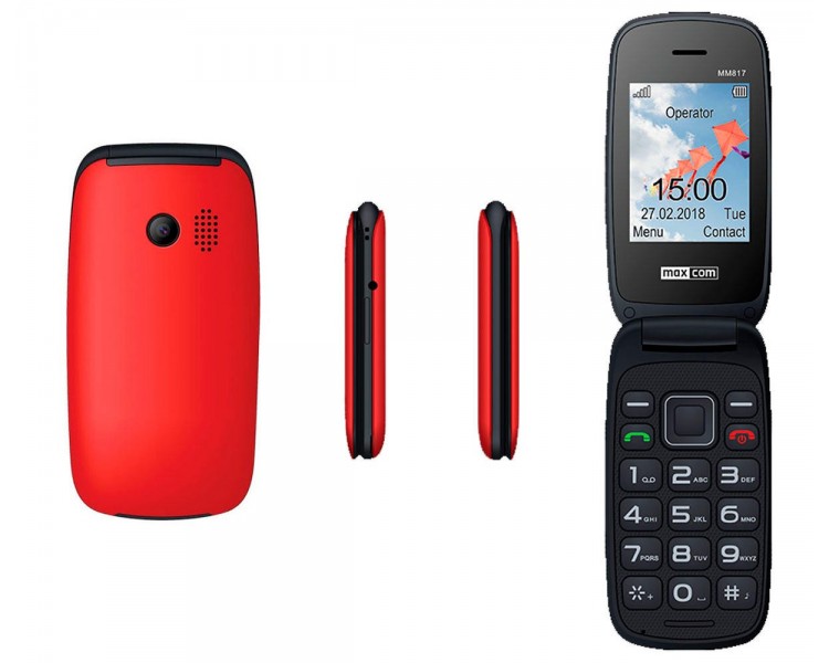 Teléfono Móvil Maxcom Comfort Mm817 Rojo Base De Carga