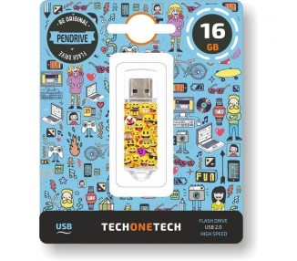 Pendrive 16Gb Tech One Tech Emojis Usb 2.0