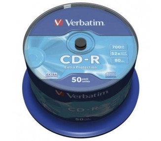 Cd-R Verbatim Datalife 52X/ Tarrina-50Uds