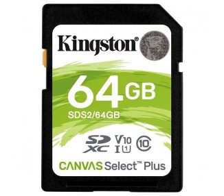 Tarjeta De Memoria Kingston Canvas Select Plus 64Gb Sd Xc/ C