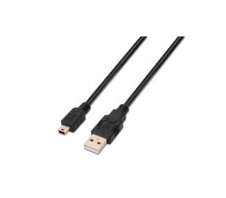 Cable Usb(A) A Mini Usb(B) 2.0 Aisens 1M Negro