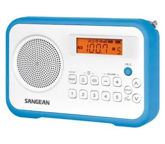 Radio Digital Portátil Fm Am Sangean Prd18 B-A Azul Blanco