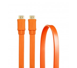 Cable 3Go Hdmi V1.4 Plano 1.8M 24K Naranja