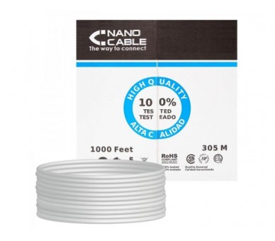 Bobina De Cable Rj45 Utp Nanocable 10.20.0304-Flex Cat.5E/ 3