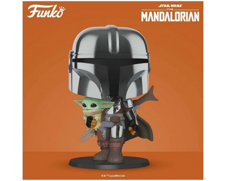 Figura Funko Pop Star Wars Mandalorian Mandalorian With Yo