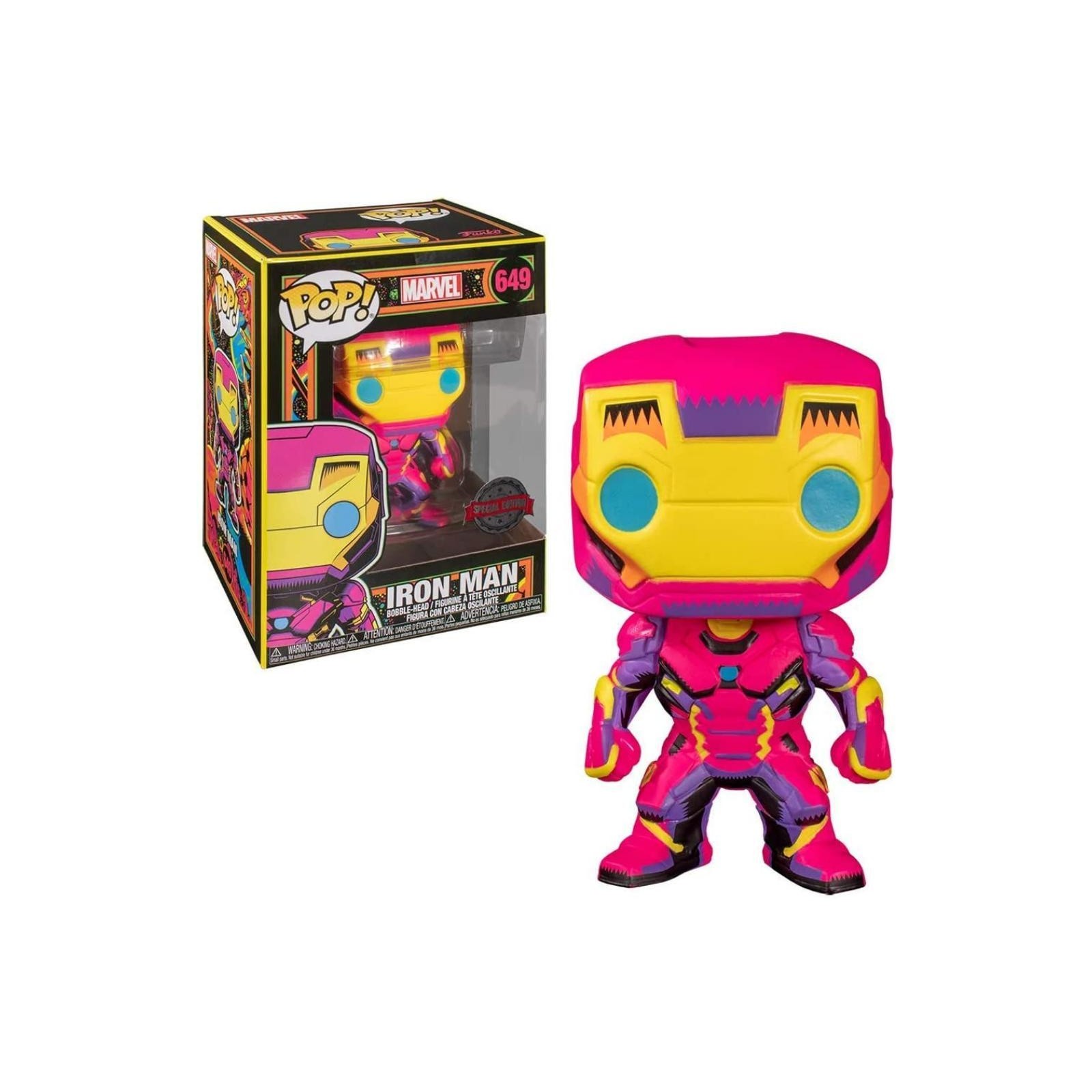 Figura Funko Pop Marvel Iron Man (Black Light)