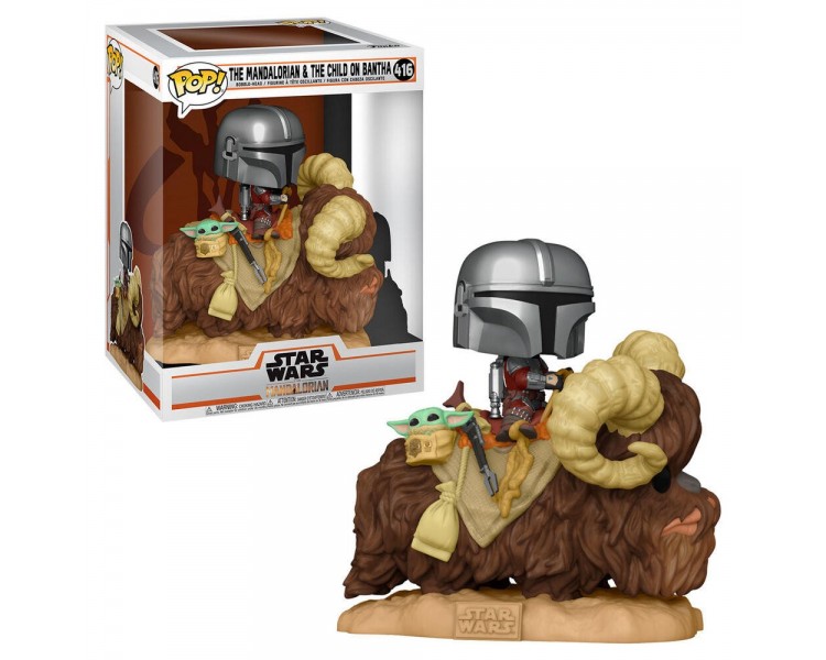 Figura Funko Pop Star Wars The Mandalorian Mando On Bantha W