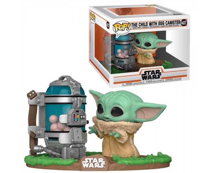 Figura Funko Pop Star Wars The Mandalorian Child With Canist