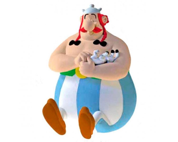 Figura Hucha Obelix Sentado Asterix El Galo 17Cm