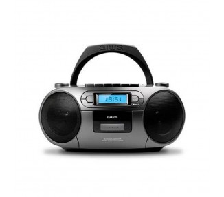 Radio Cd-Casete Aiwa Boombox Bbtc-550Mg Gris
