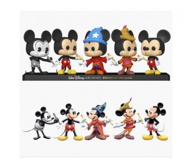 Figura Funko Pop Pack 5 Figuras Disney Archives Mickey Excl