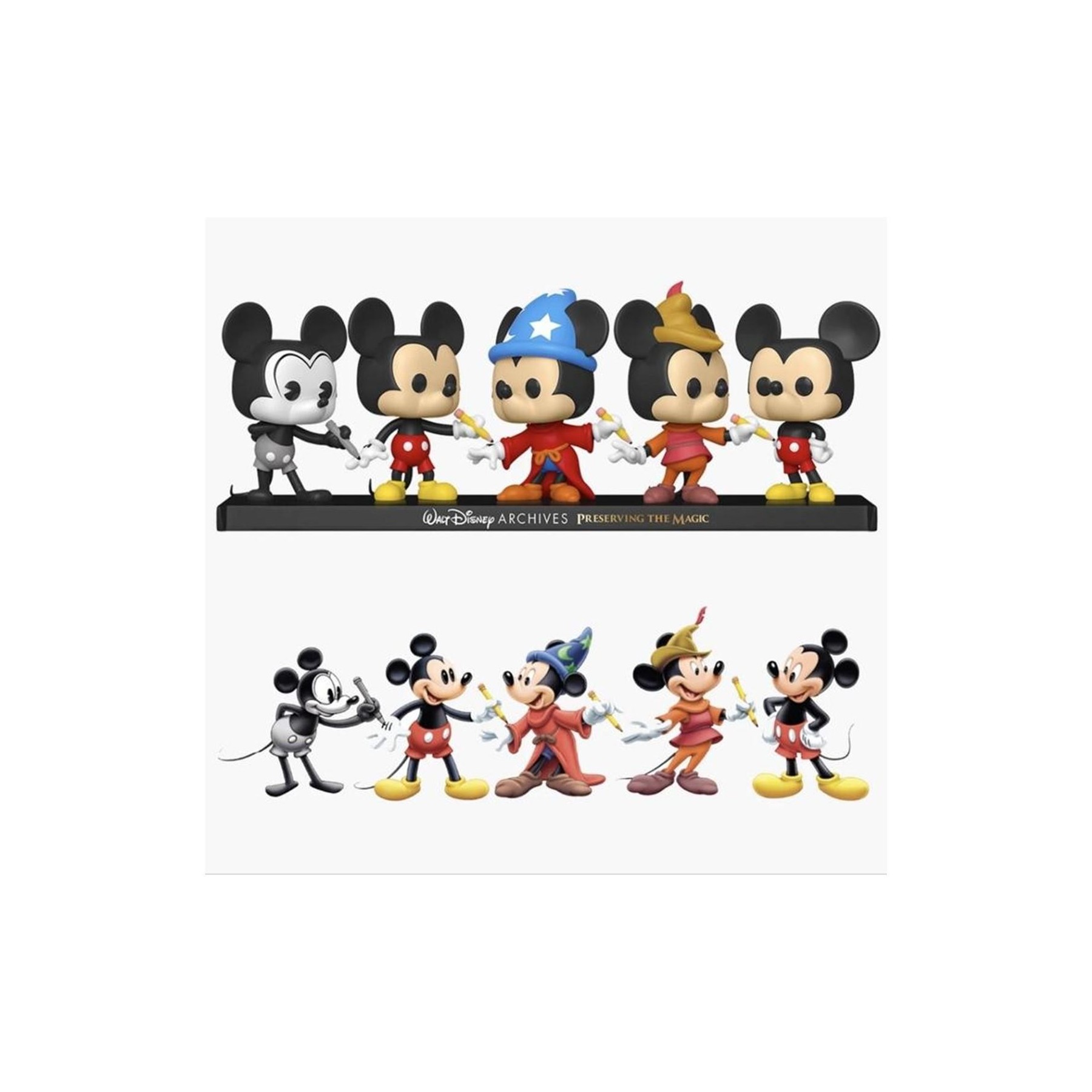 Figura Funko Pop Pack 5 Figuras Disney Archives Mickey Excl