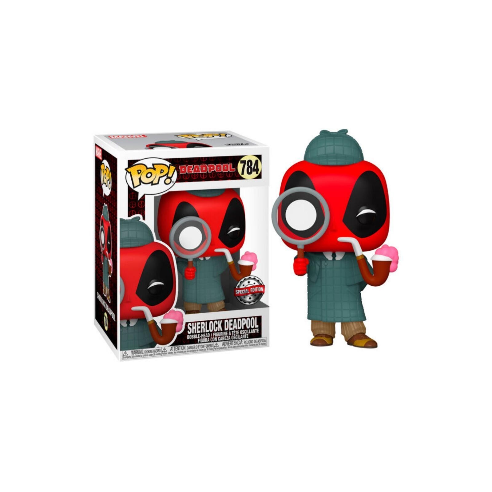 Figura Funko Pop Marvel Deadpool 30Th Sherlock Deadpool Excl