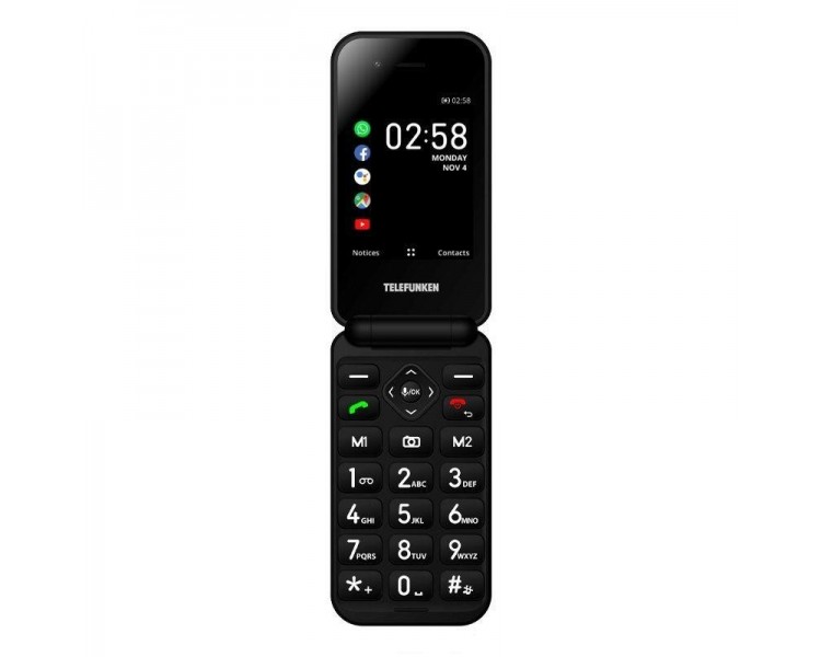 Teléfono Móvil Telefunken S740 Para Personas Mayores/ Negro